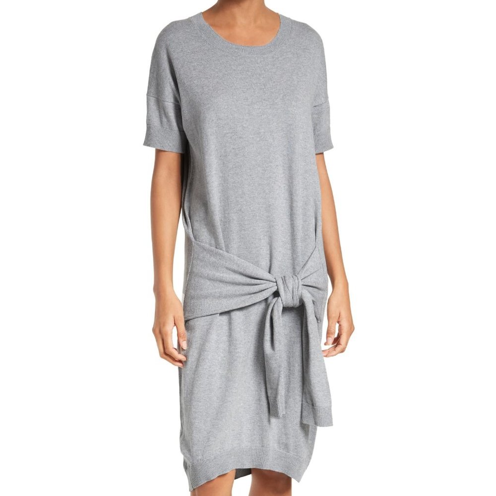 Vince Tie Front Sweater Dress